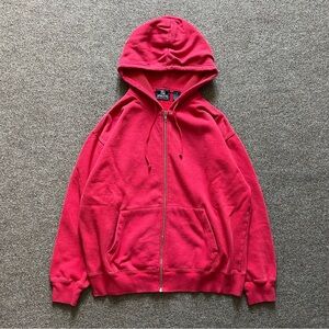 Vintage Y2K Gap Athletics Red Zip Up Hooded Sweatshirt Size Small Oversized Fit